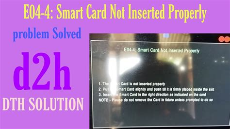 videocon d2h smart card error e04 4|[Resolved] Videocon D2H — Videocon D2H error message E04 .